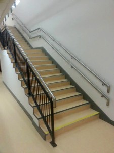 Primary and secondary school development. Balustrades, handrails, railings and gates.