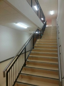 Primary and secondary school development. Balustrades, handrails, railings and gates.