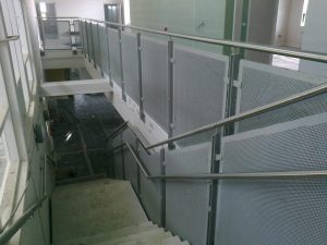Generic Repeat Design (GRD) primary school with steel feature stairs, balustrades, handrails, gates and railings.