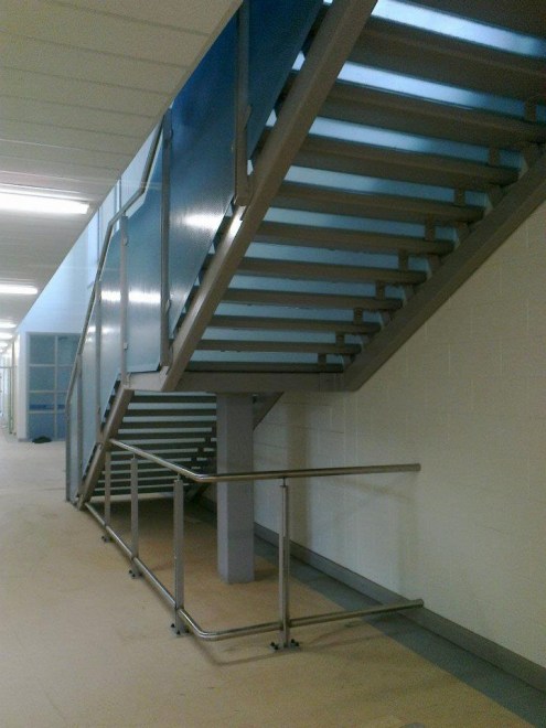 Generic Repeat Design (GRD) primary school with steel feature stairs, balustrades, handrails, gates and railings