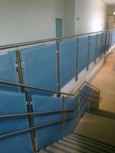 Generic Repeat Design (GRD) primary school with steel feature stairs, balustrades, handrails, gates and railings