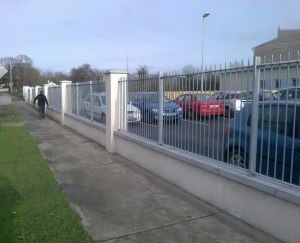 Galvanised railings at Donabate Portrane Educate Together