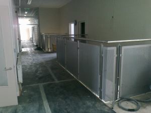 Generic Repeat Design (GRD) primary school with steel feature stairs, balustrades, handrails, gates and railings.