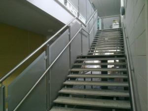 Generic Repeat Design (GRD) primary school with steel feature stairs, balustrades, handrails, gates and railings.
