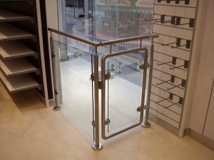 Steel and glass balustrade