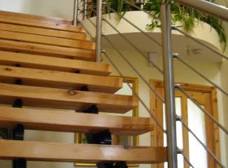 Wood & steel staircase