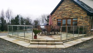 Steel & glass patio surround